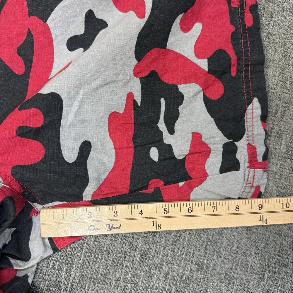 King‎ Size Cargo Shorts Mens 48 Big Red Camo Military Utility Elastic Waist